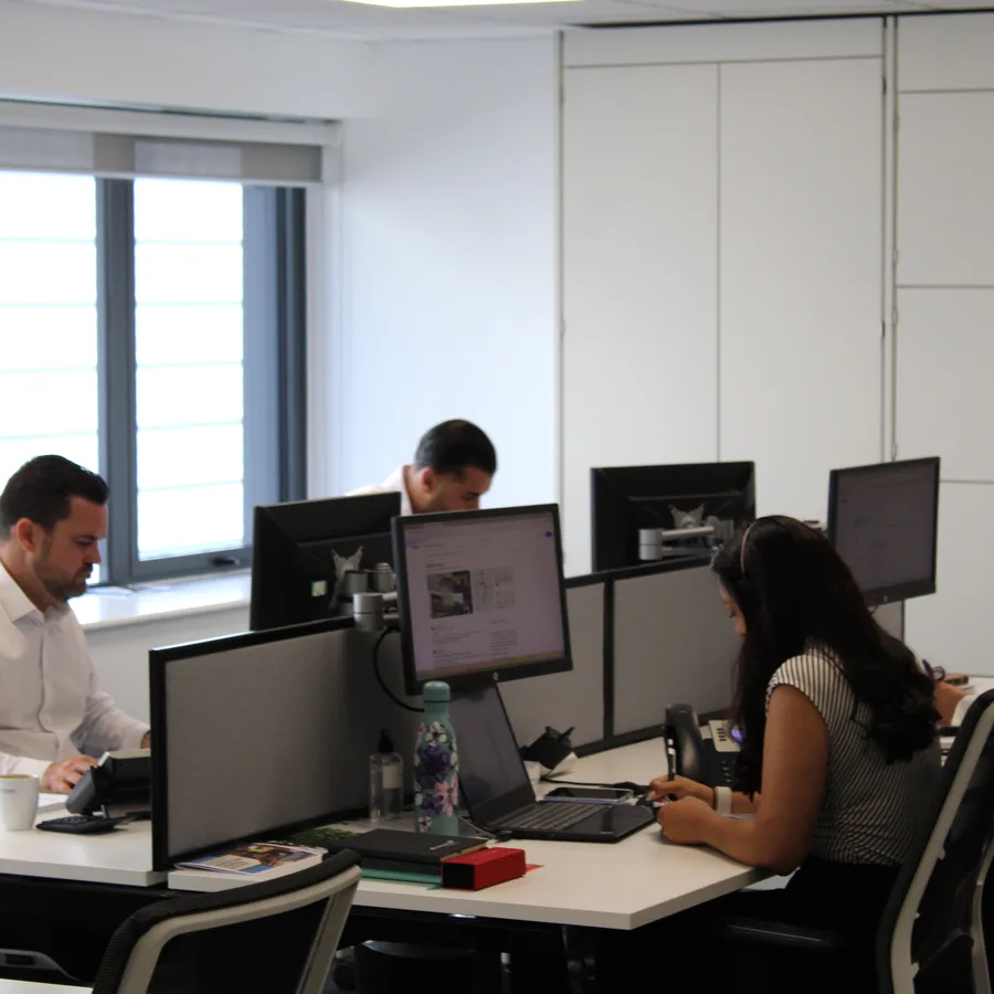 The Insight Systems open-plan office with the team at work