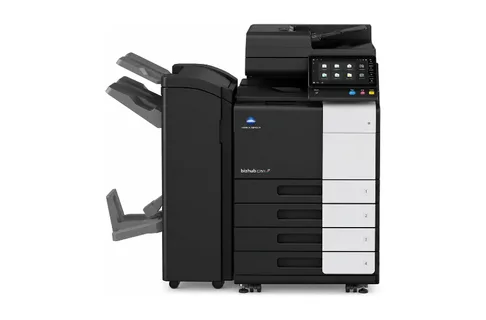 Konica Minolta bizhub C-series i-Series A3 colour multifunction printer with finisher
