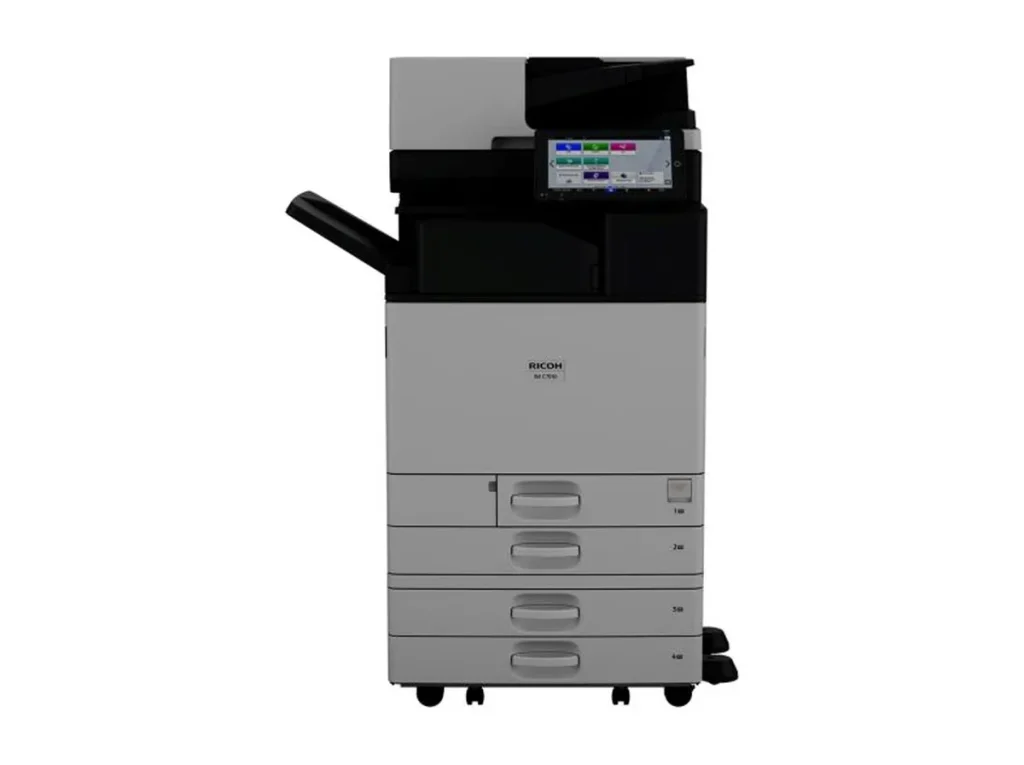 Ricoh IM series A3 colour multifunction printer with document feeder and finisher